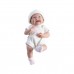 All-vinyl newborn doll in white/pink star theme onesie. real girl!  Berenguer    021800